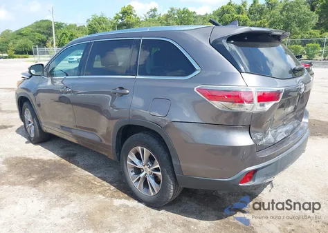 2015 Toyota Highlander Xle V6 z USA, uszkodzony, nr VIN 5TDKKRFH0FS104062